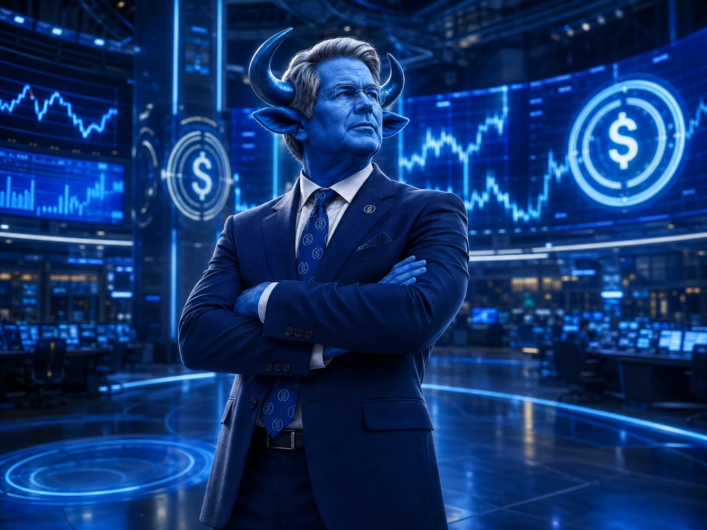 The USDC Bull on the trading floor